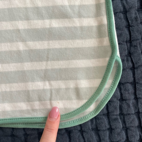 LAKE Pajama Pima Shorts Set - White and Green - Picture 2 of 10